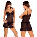 CAMISOLA SEMI TRASPARENTE CON TANGA TAMARA ( Talla M )