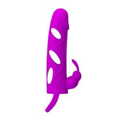 Funda Extensora Vibrating Rabbit Penis Sleeve 5.5 Purple